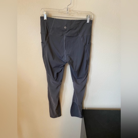 Lululemon Women’s Run Smoothly 7/8 Leggings Grey Size 8 Activewear Athletic - Picture 4 of 9